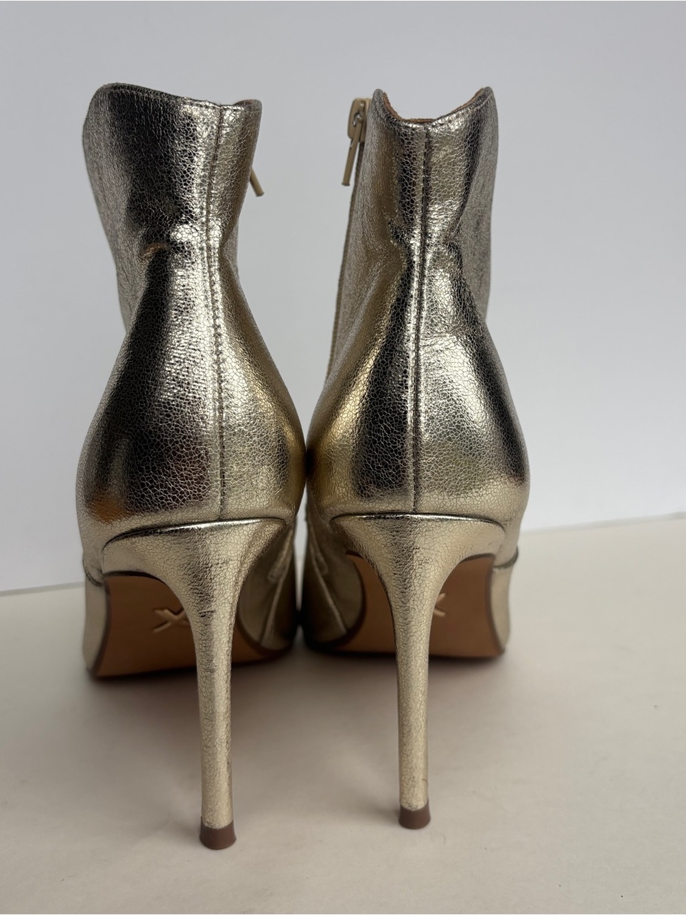 Express Metallic Gold Pointed-Toe Ankle Booties - Picture 5 of 13